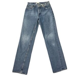 Vintage 90s Y2K Gap Loose Fit Jeans Size 8 Long USA Baggy Low Slung Button Fly